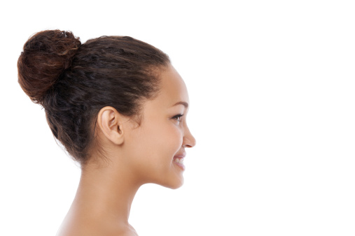 Profile of a beautiful young ethnic woman