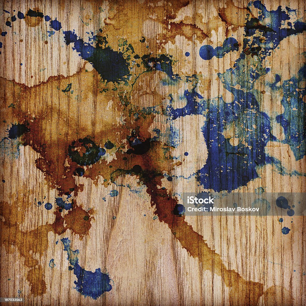 Hochauflösende weiße Pinienwald Veneer Tinte Blotted Polychrome Grunge-Textur - Lizenzfrei Aquarell Stock-Foto