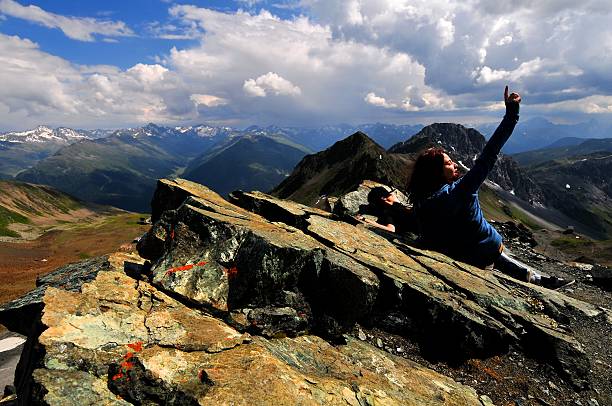 Young Couple Having Fun Around Alps Switzerland