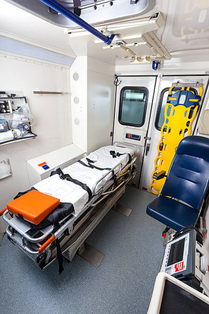 istock Interior view of a modern ambulance 187034351