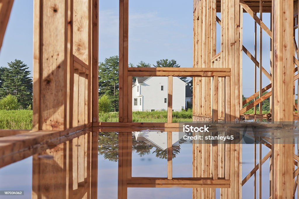 Nuova costruzione casa in corso - Foto stock royalty-free di Acqua