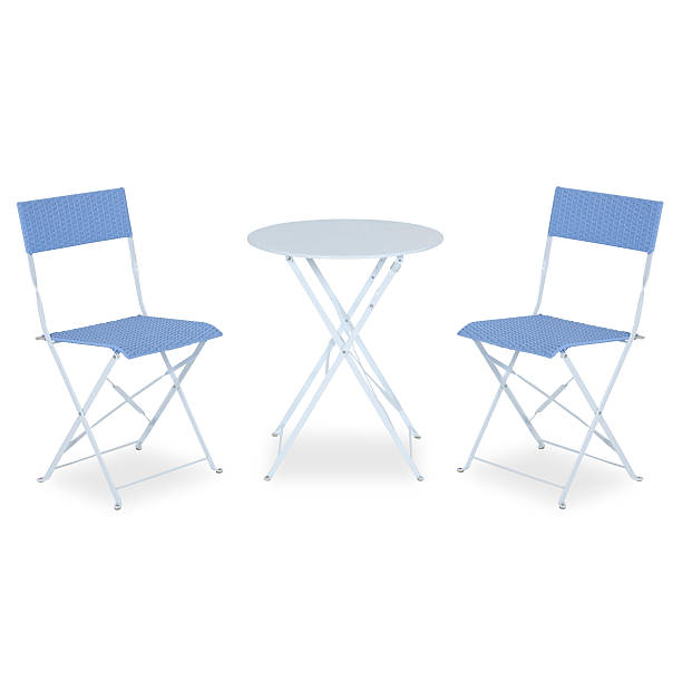 istock Contemporary Folding Table And Chairs Isolated On White Background 187034831