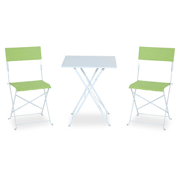 istock Contemporary Folding Table And Chairs Isolated On White Background 187034841