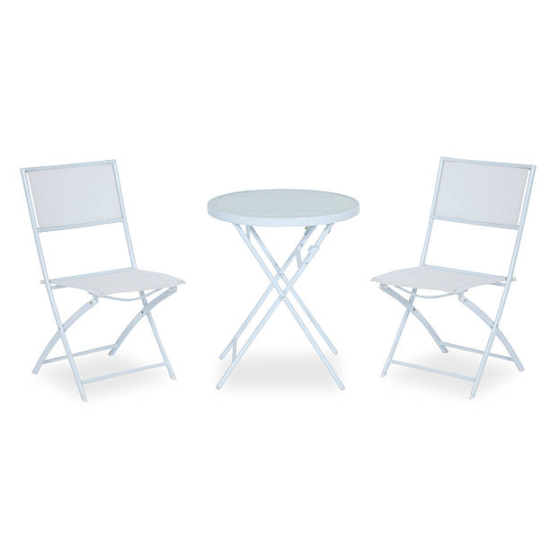 istock Contemporary Folding Table And Chairs Isolated On White Background 187034846