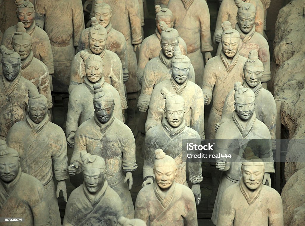 Guerriers de terre cuite - Photo de Armée en terre cuite de l'empereur Qin Shi Huangdi libre de droits