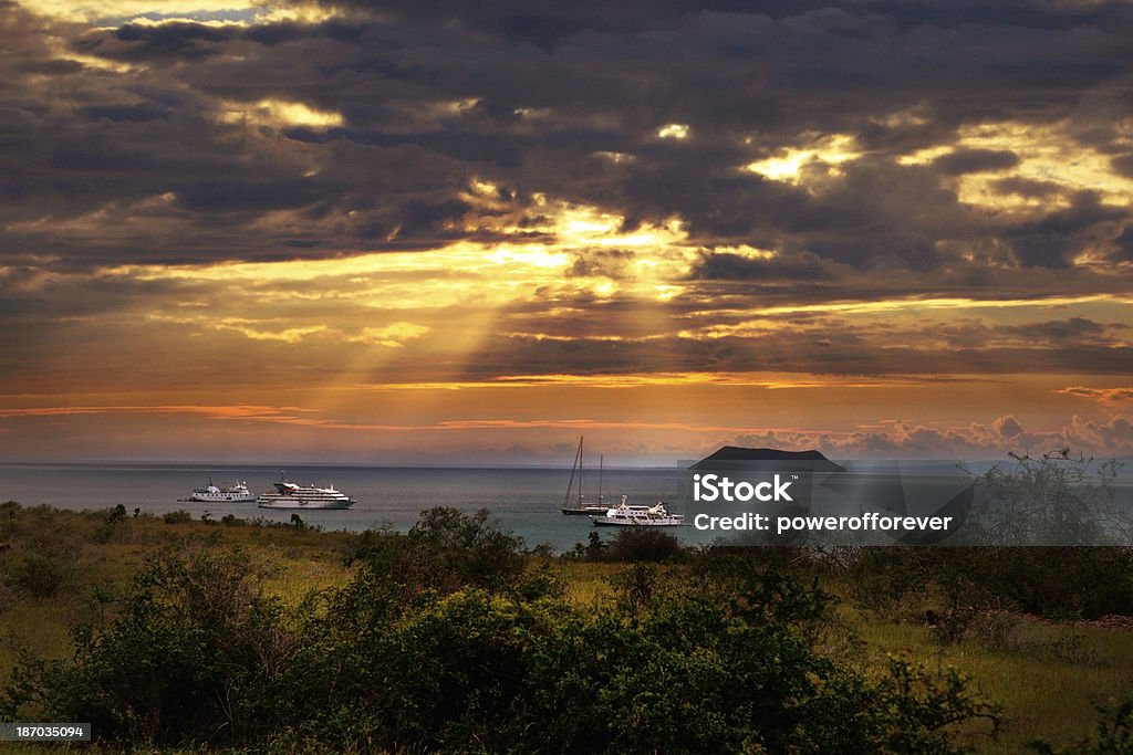 Coucher de soleil des Galapagos - Photo de Îles Galapagos libre de droits