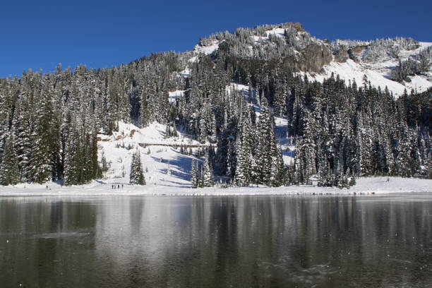 istock Tipsoo Lake at Mt Rainier Washington 1870352119