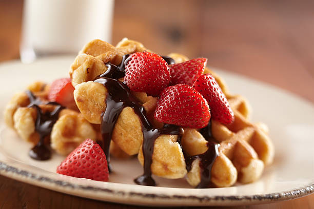 Waffles stock photo