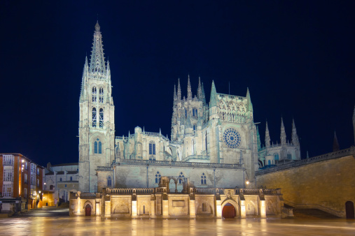 Gothic-style Roman Catholic cathedral in Burgos, Spain. It is famous for its vast size and unique architecture. Its construction began in 1221 and finished in 1567.  The cathedral was declared a World Heritage Site by UNESCO in 1984. It is the only Spanish cathedral that has this distinction independently