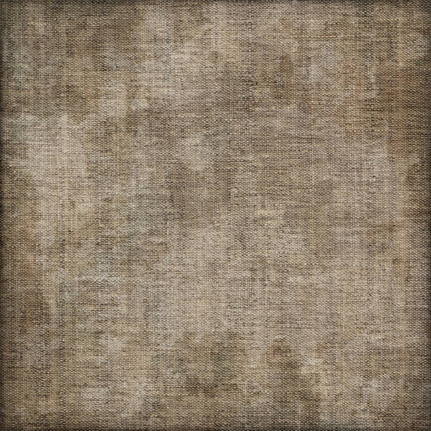 istock Artist's Unprimed Linen Canvas Stained Grunge Texture 187037262