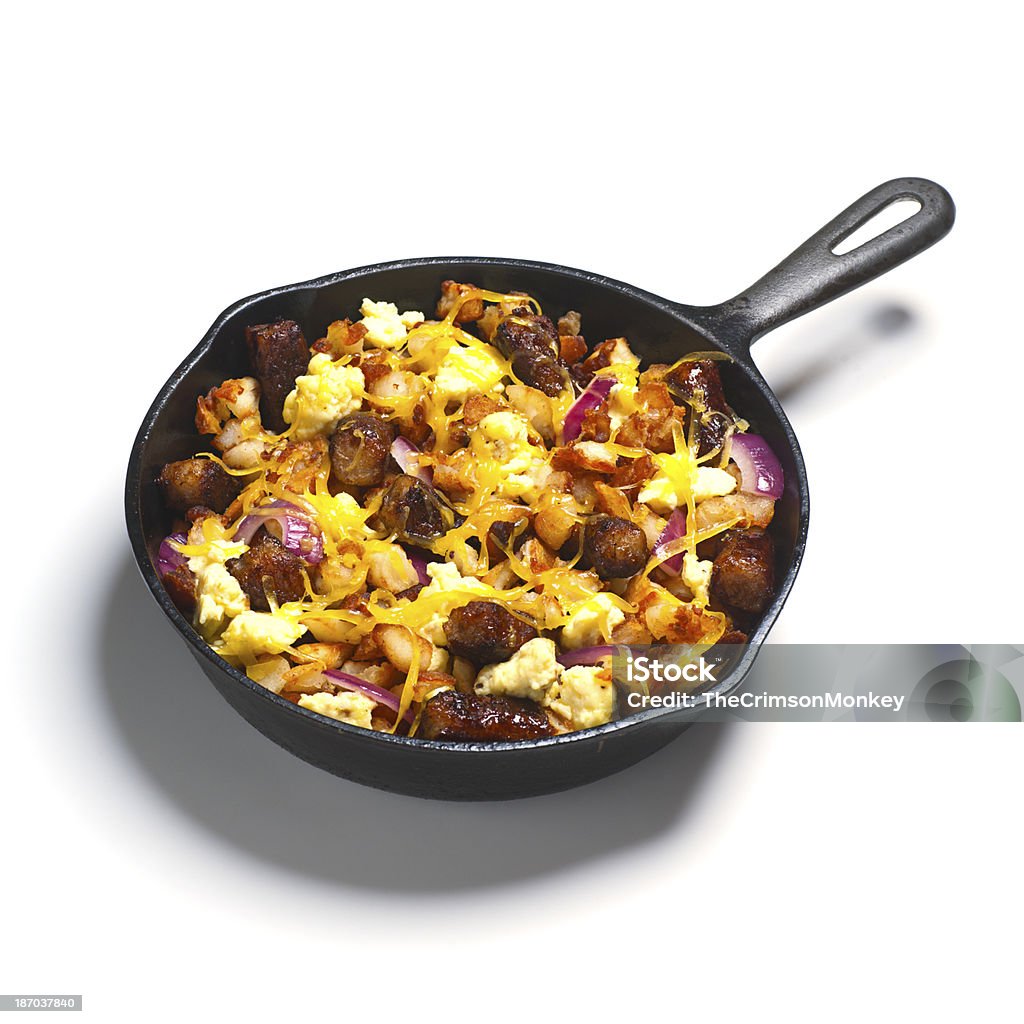 Сосиска завтрак «Skillet - Стоковые фото Сковорода с длинной ручкой - посуда для готовки роялти-фри
