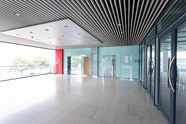 istock interior of modern office building 187039158