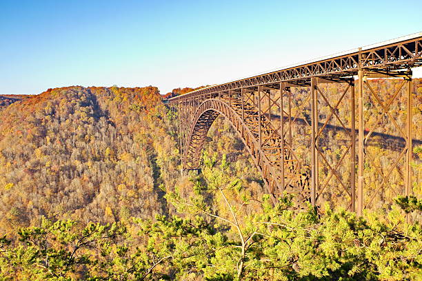 istock New River Gorge Single-Span Arch Bridge in Autumn Sunrise 187039166