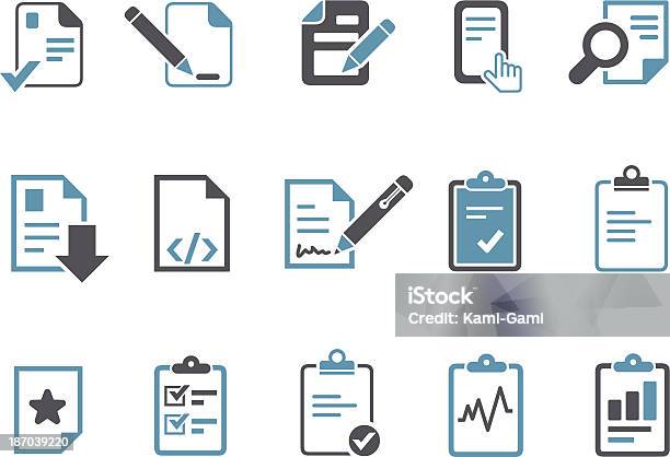 Office Docs Icon Set Stock Illustration - Download Image Now - Icon Symbol, Form - Document, Note Pad