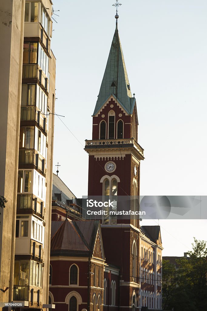 Chiesa Francescana dell'Annunziata Torre con guglia - Foto stock royalty-free di Adulazione