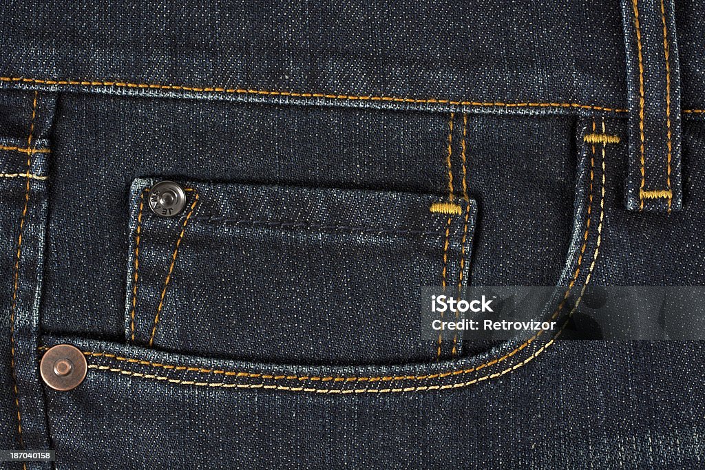 Double jeans Bolso - Royalty-free Algodão Foto de stock