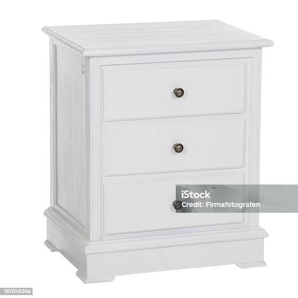 Photo libre de droit de Old Fashion Commode Isolé banque d'images et plus d'images libres de droit de Fond blanc - Fond blanc, Table de chevet, Ameublement