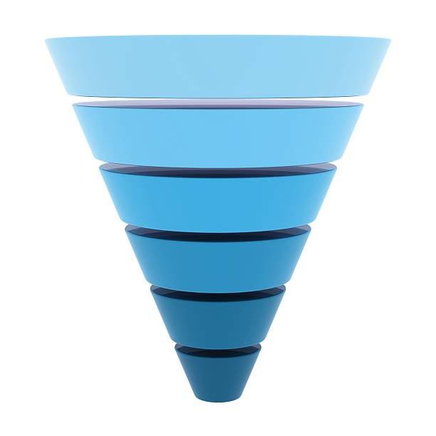 Funnel Graph  separating funnel stock pictures, royalty-free photos & images