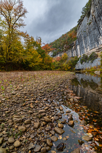 The Buffalo River and Roark Bluff in Autumn.