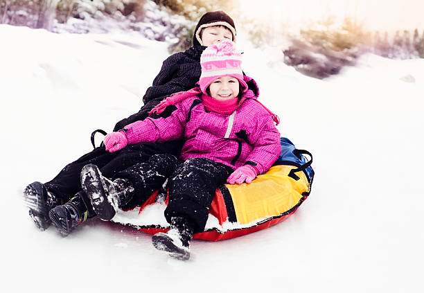istock Happy children outdoors in winter 187041812