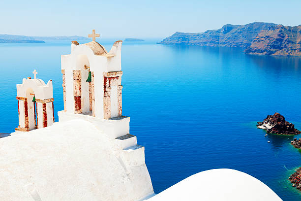 oia, santorini - greek islands greece day full frame imagens e fotografias de stock