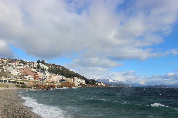Winter windy day at Naupel Huapi Lake at Bariloche City - Argentina.