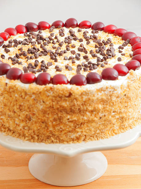 istock Homemade cake with cherries 187042637
