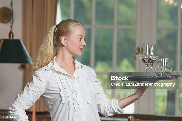 Elegant Beautiful Woman Serving Drinks Stock Photo - Download Image Now - Adult, Adults Only, Bartender