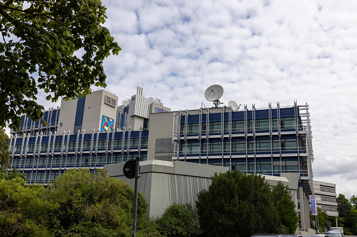 Stuttgart Germany July 04, 2023: Headquarters of the SWR television company in Stuttgart