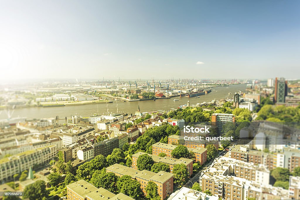 Luftaufnahme der Hamburger Hafen - Lizenzfrei Hamburg Stock-Foto