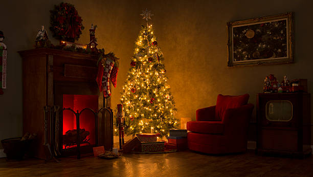 istock Living Room Decorated for the Holidays 187044998