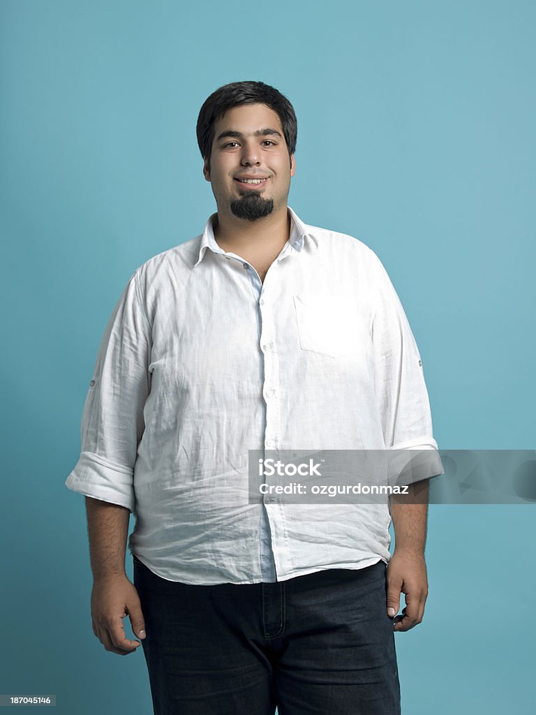 비만 젊은 남자 - 로열티 프리 과체중 스톡 사진
