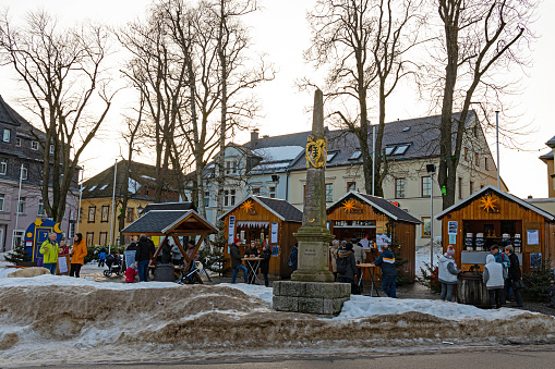 christmas market in Oberwiesenthal in the ore mountains in Saxony