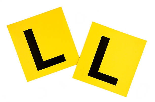 L Plate stock photo