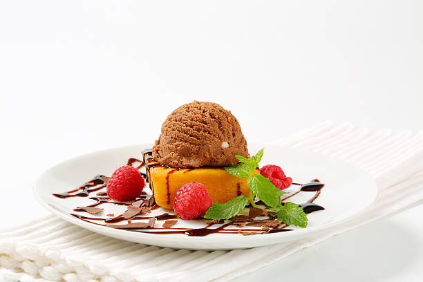 istock chocolate ice cream and custard cake 187046357