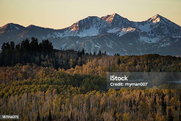 Daybreak Over Heber Valley And The Wasatch Mountains Stock Photo - Download Image Now