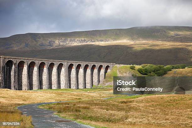 Viaduto Ribblehead E Whernside - Fotografias de stock e mais imagens de Viaduto Ribblehead - Viaduto Ribblehead, Ao Ar Livre, Céu tempestuoso