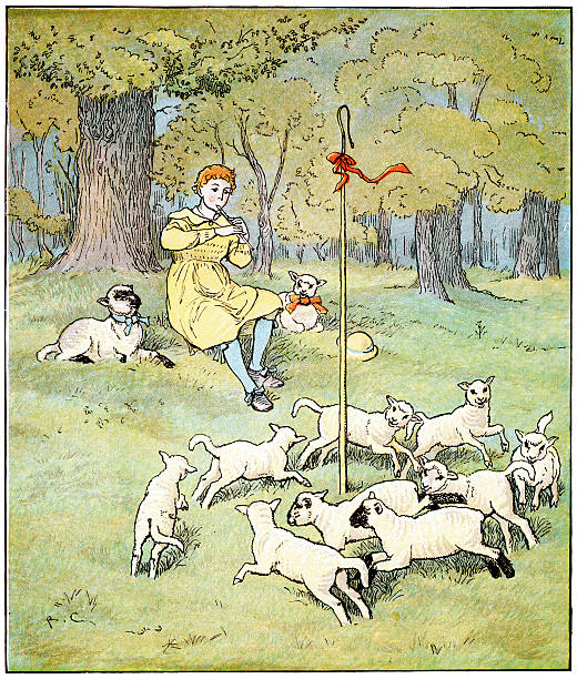 ilustrações, clipart, desenhos animados e ícones de o farmer's boy - randolph caldecott