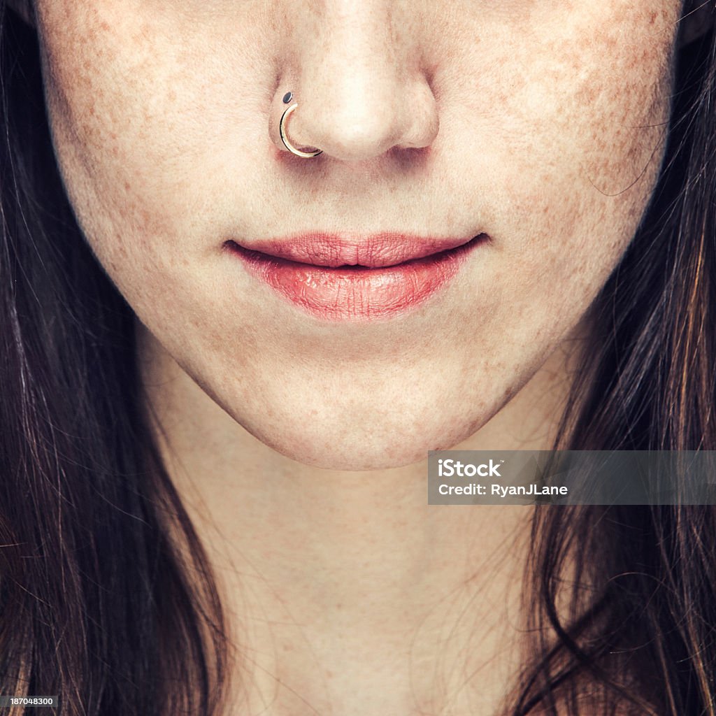 Nose Ring Stock Photo - Download Image Now - Nose Ring, One Woman ...