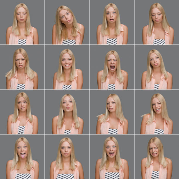 istock Young woman making facial expressions 187048474