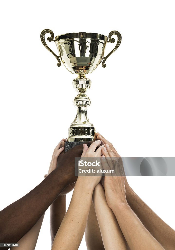 Vencedor de equipe - Foto de stock de Troféu royalty-free