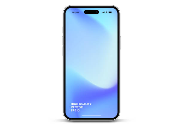 istock 3D realistic high quality smartphone mockup with isolated background. Smart phone mockup collection. Device front view. 3D mobile phone with shadow on white background. 1870487846