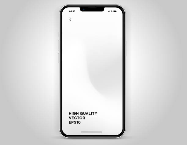 istock 3D realistic high quality smartphone mockup with isolated background. Smart phone mockup collection. Device front view. 3D mobile phone with shadow on white background. 1870488874