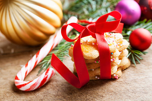istock christmas cookies red ribbon gift 187049019