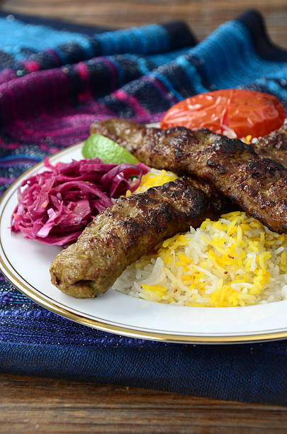 persiano chelow kabab - chello foto e immagini stock