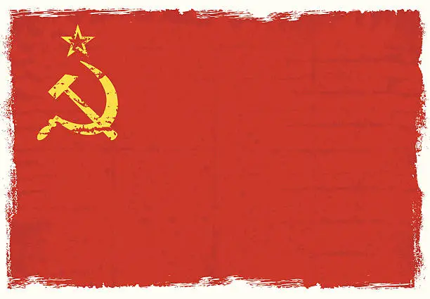 Vector illustration of former USSR flag