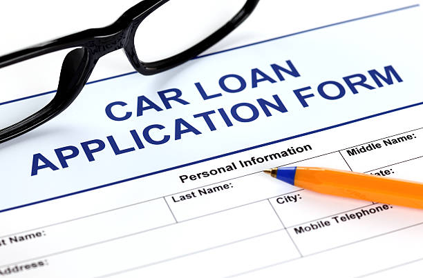 préstamo formulario de solicitud de - car loan fotografías e imágenes de stock