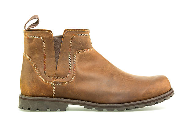 istock Casual mens ankle boots in brown vintage leather 187054908