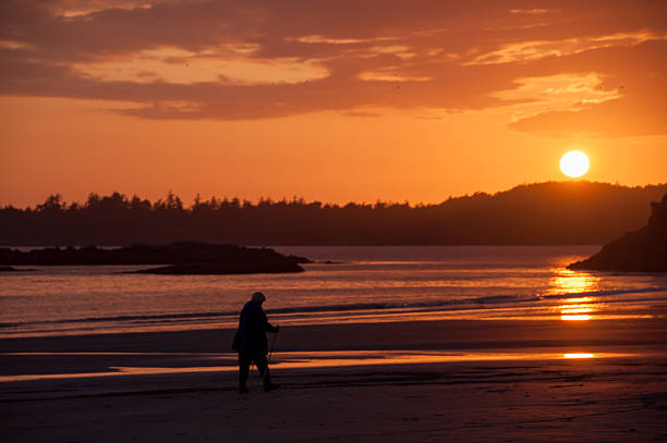 istock Sunset Over the Ocean and Walker 187055472