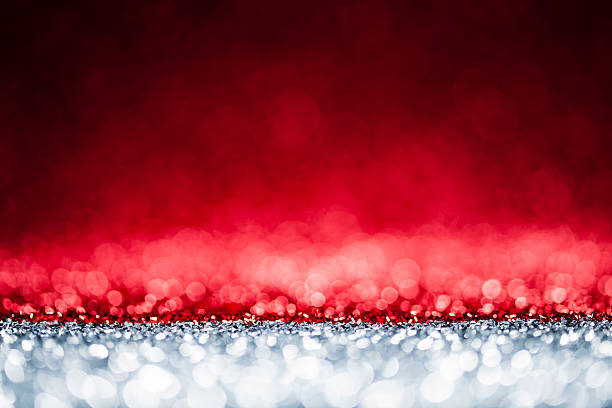 Shiny Lights Bokeh - Red Christmas Backgrounds Defocused Abstract Celebration